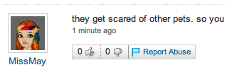 Report Abuse is available on every comment in Yahoo! Answers and allows users to moderate the content quality. Report Abuse is available on every comment in Yahoo! Answers and allows users to moderate the content quality.
