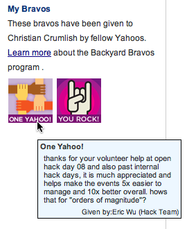Reputation labels on the intranet at Yahoo!. Reputation labels on the intranet at Yahoo!.