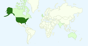 map of where visitors are from