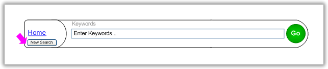 “New Search” in the Integrated Faceted Breadcrumb (IFB) interface “New Search” in the Integrated Faceted Breadcrumb (IFB) interface