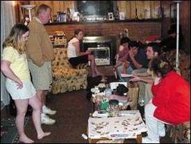 Participatory design exercises being conducted within the family room