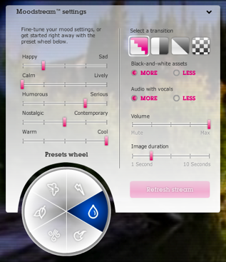 Image 10: Getty Image's Moodstream lets users search for stock photos using sliders. Image 10: Getty Image's Moodstream lets users search for stock photos using sliders.