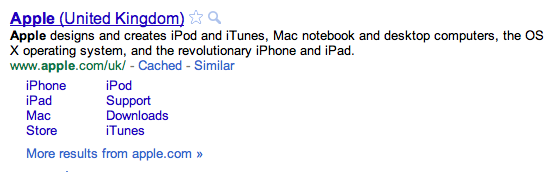 Image 12: Google sometimes provides links to the top-level pages within a given site. Image 12: Google sometimes provides links to the top-level pages within a given site.