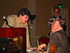 Steve Krug chats with Don Kraft following his keynote address.