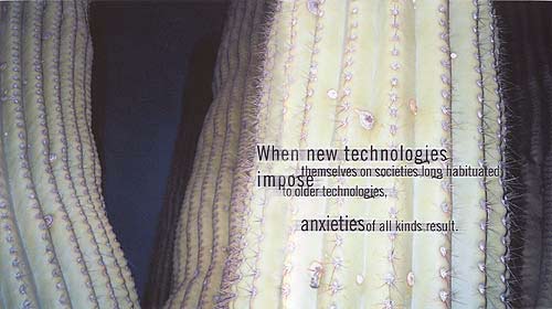When new technologies impose themselves on societies long habituated to older technologies, anxieties of all kinds result.