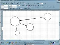 Flowchart showing tapered lines to imply directionality