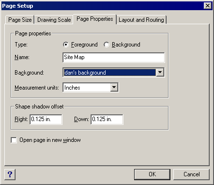 Background menu