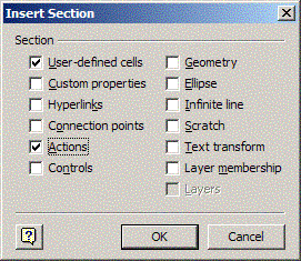 Insert Section dialog
