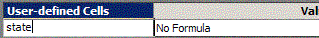 User defined cells, User State